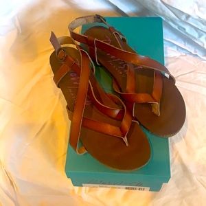 Blowfish Granola Sandal. Whiskey color size 7.5